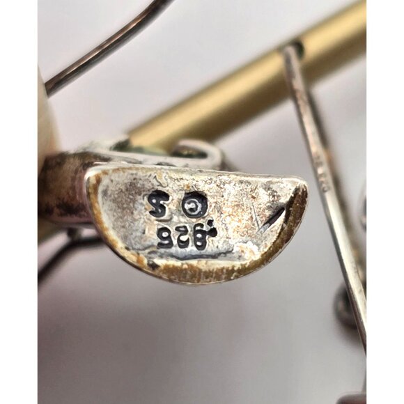 Silpada Shube Sterling Silver Margarita Cactus Lime Peridot Earrings Retired - Picture 5 of 7